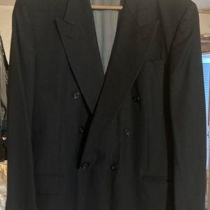 Vintage Oscar De La Renta Traveler Worsted Suit Blazer Size 44L Shoulder pads
